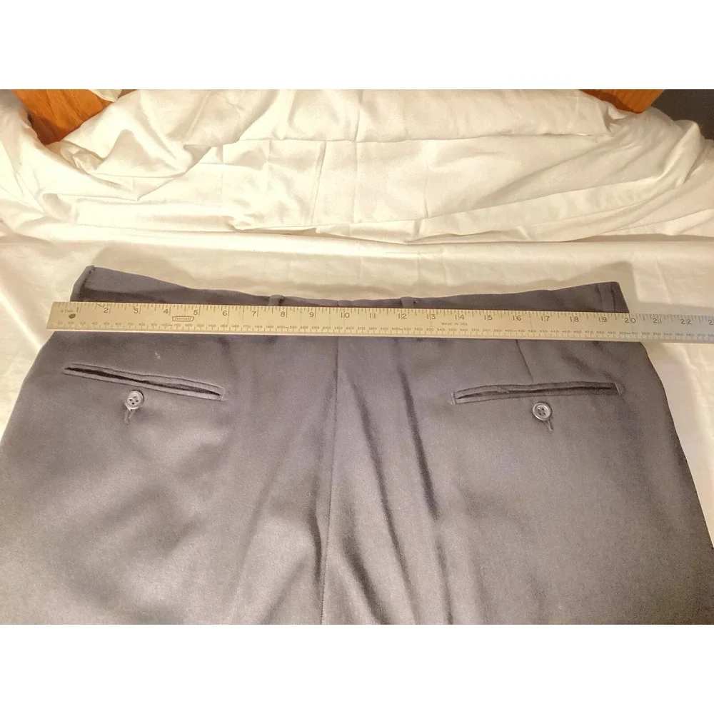 LUCA ROSSI ITALIA MEN'S  BLACK  SLACKS  38 W 30‎ INSEAM PLEATED 100% WOOL